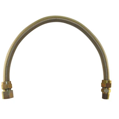 1/2" FIP x 3/4" MIP x 24" L Uncoated Gas Connector (5/8" OD Hose)