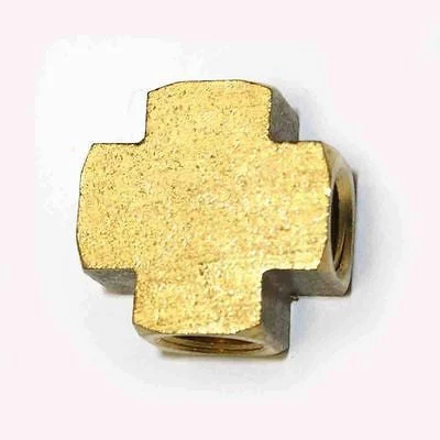 1/8" NPT Four Way Cross Brass T Fitting for Airbrush