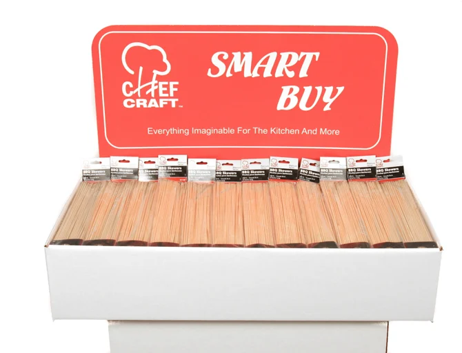 10" Bamboo Skewers in Floor Display