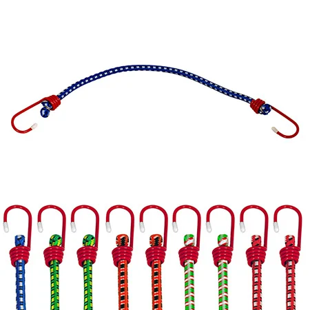 10-pc. 18" Multicolor J-Hook Bungee Cord Tie Downs