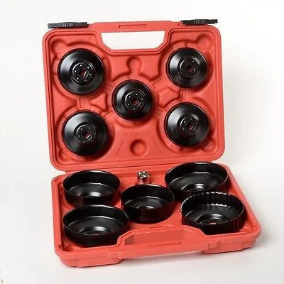 10 Piece Deluxe Oil Filter Cap Wrench Set Remover Installer for Ratchet