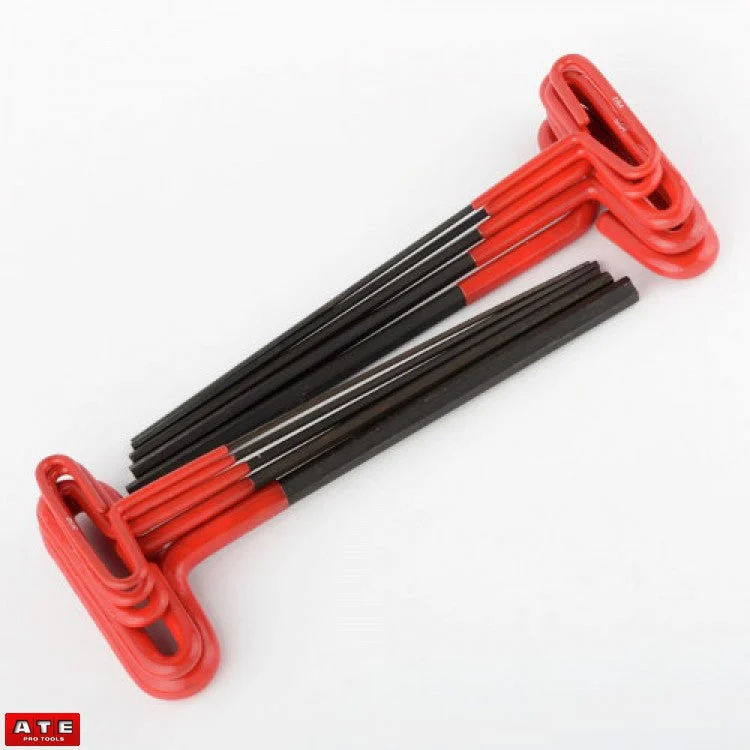10 Piece Metric Size T-Handle Long Hex Key Allen Wrench Hand Driver Tool Set