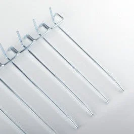 100 New Classic Zinc Finish 6" Peg Board Hooks 1/8" Shelving Pegboard Shelf