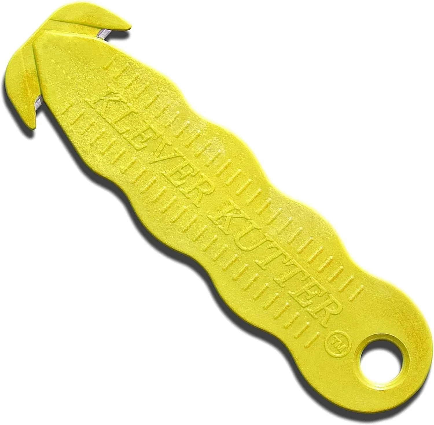 100 Safety Box Cutter Klever Kutter – Safety Package Opener Tool Box Cutter Safex – Utility Cardboard Cutter Value Pack (100, Yellow)