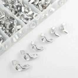150 Piece Wing Nut Assortment Kit SAE Standard Assorted Sizes Wingnuts