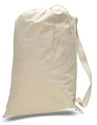 18" Cotton Canvas Laundry Bags - Natural