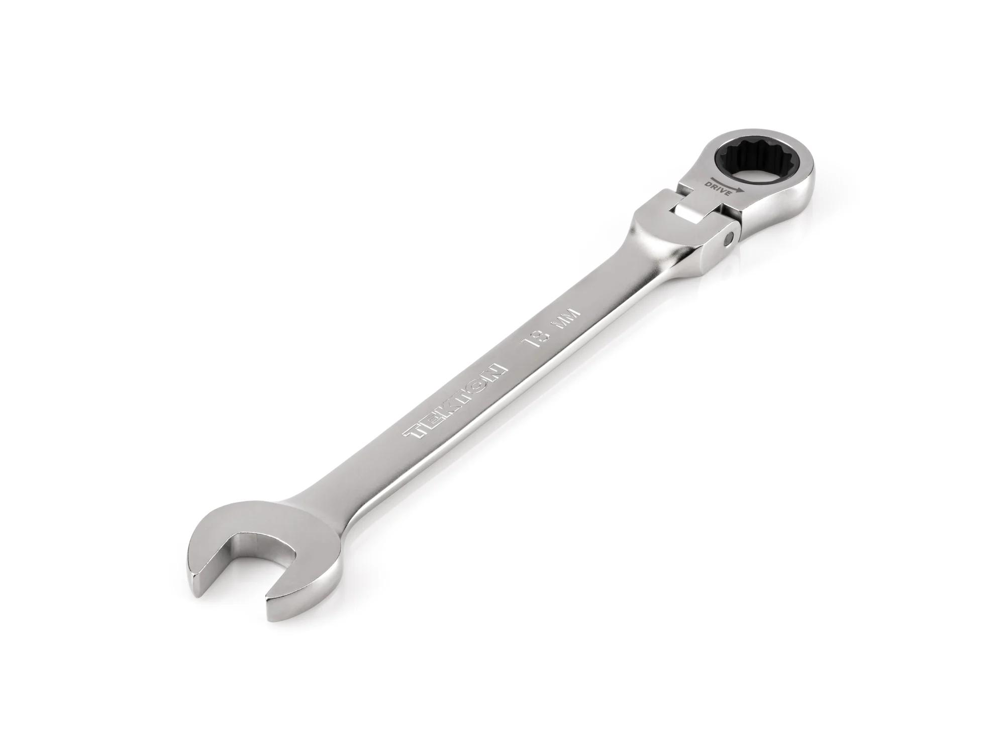 18 mm Flex Head 12-Point Ratcheting Combination Wrench