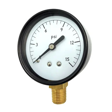 2 1/2" 15 PSI Pressure Gauge