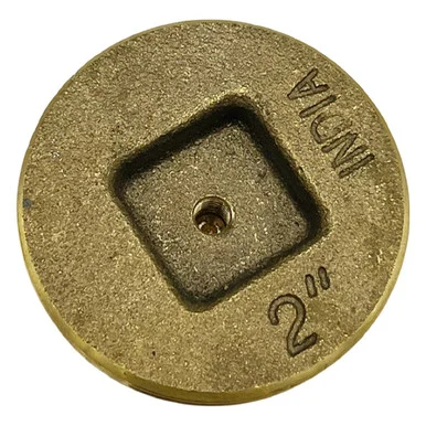 2" Brass Countersunk Cleanout Plug - Tapped