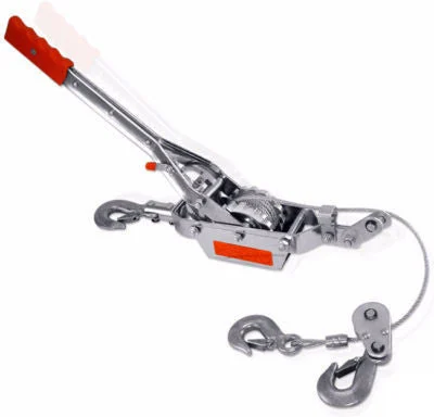 2 Ton 3 Hook Comealong Winch Hoist Hand Power Puller Cable Come Along Tool Pull