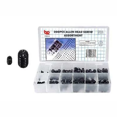 200 Piece SAE Internal Bolt Allen Hex Head Screw Assortment Kit