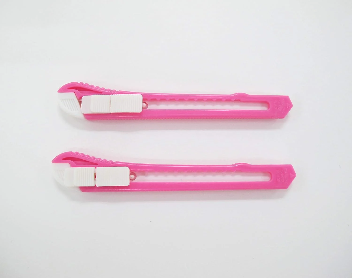 2pcs MOJO-HOME Ceramic Box Cutter – Utility Knife for Opening Packages with Safety Lock and snap Off Blades (Pink)