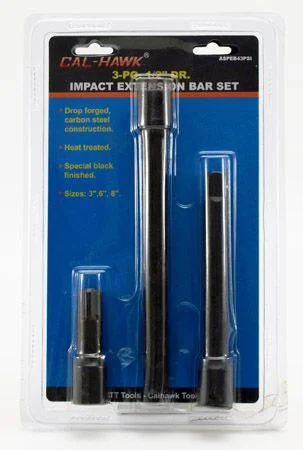 3-pc. 1/2" Drive Impact Extension Bar Set