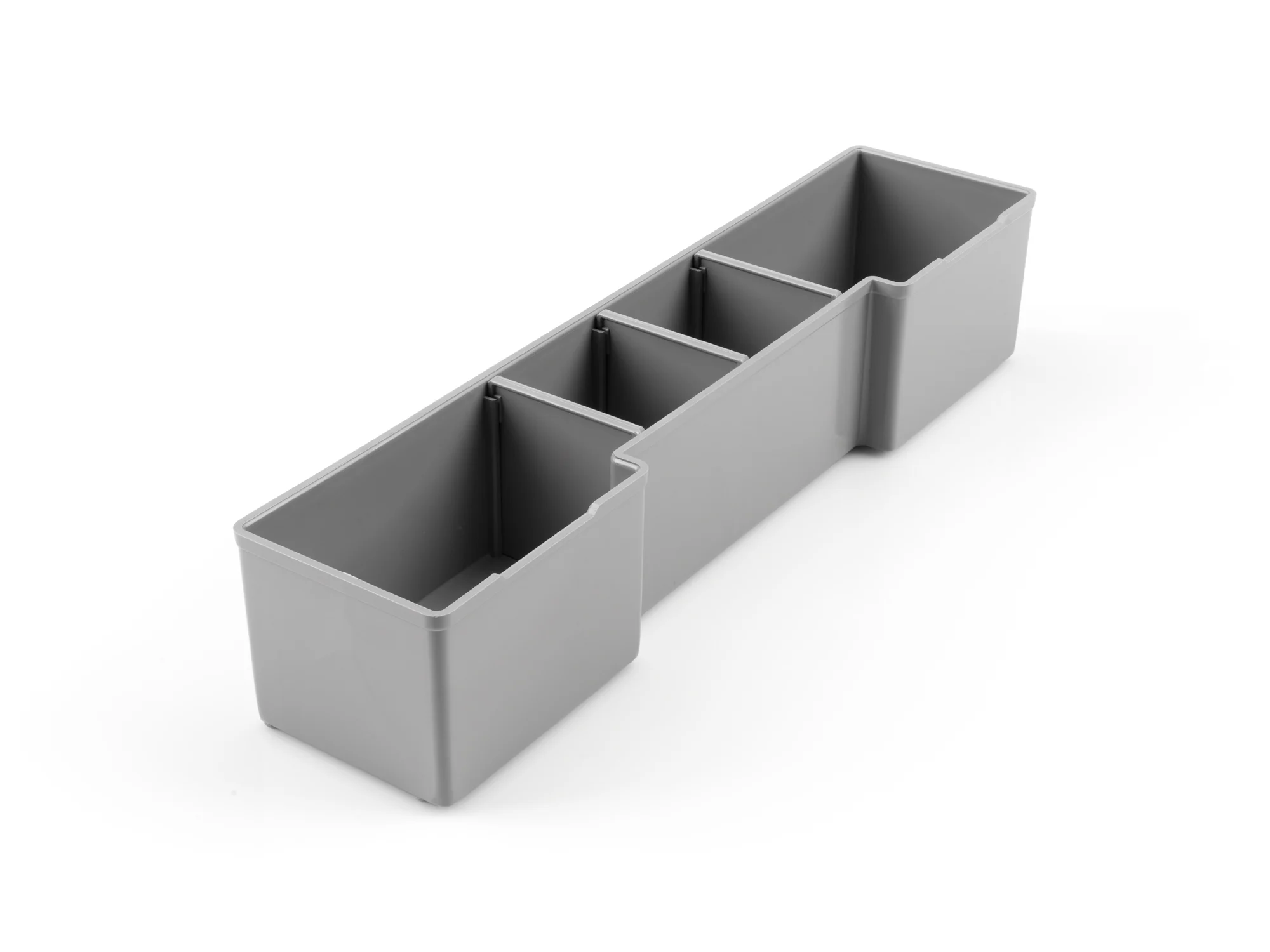3 x 12 Inch Deep Organizer Bin with Dividers for L-BOXX 1 (Gray)