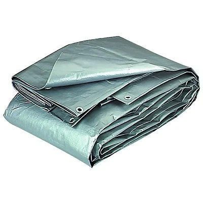 30' x 40' Foot Silver Outdoor Tarp Cover Patio Shade Cover Shade Sun Sunshade