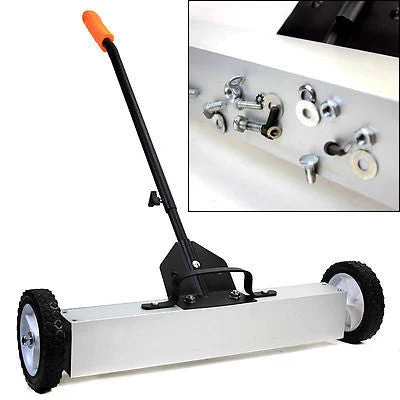 36" Magnetic Push Sweeper Metal Steel Pick Up Sweeping Floor Tool Broom Magnet