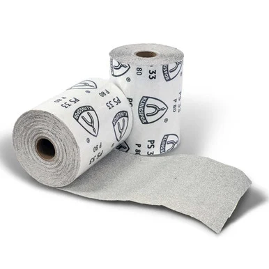 4.5"X 10 Meter 220 Grit Paper PSA Roll.