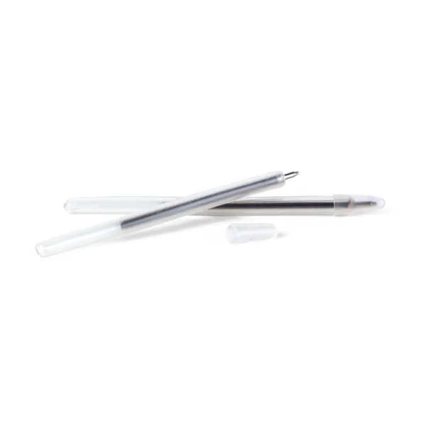 4" Clear Flexible Pens w/ Cap (Blue Ink)