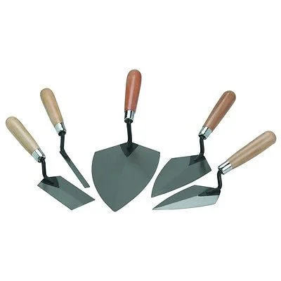 5 Piece Concrete Cement Hand Mason Masonry Margin Trowel Finishing Finish Tool Set