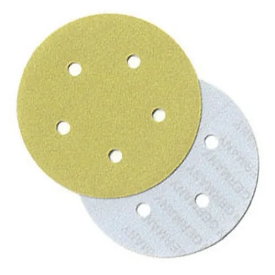 5"X 5 Hole Gold 80 Grit H&L Disc 10pk