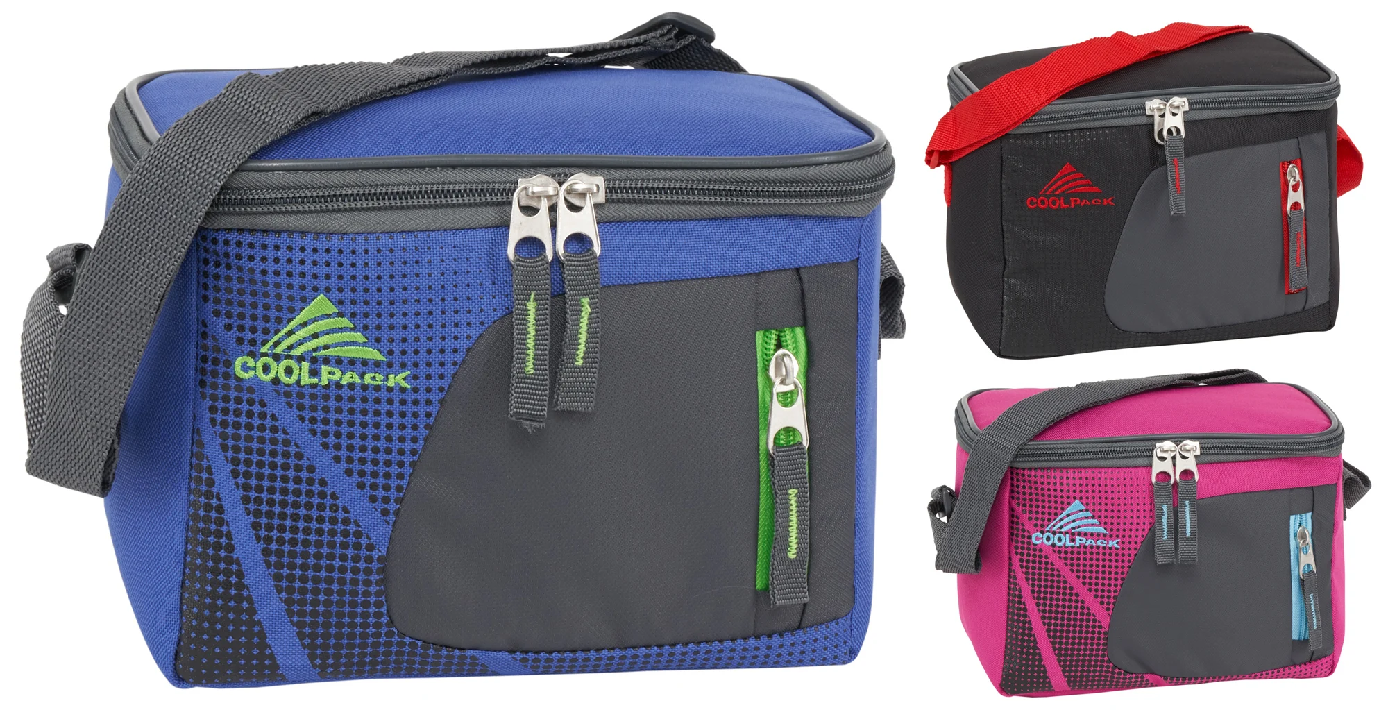 6-Can Insulated Coolers w/ Mesh Pocket - Assorted Colors