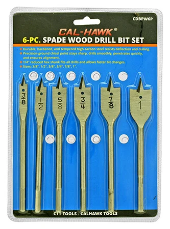 6-pc. Spade Wood Drill Bit Set