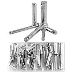 60 Piece Steel Loose Metal Clevis Pin with Head Assortment Set Tool Kit