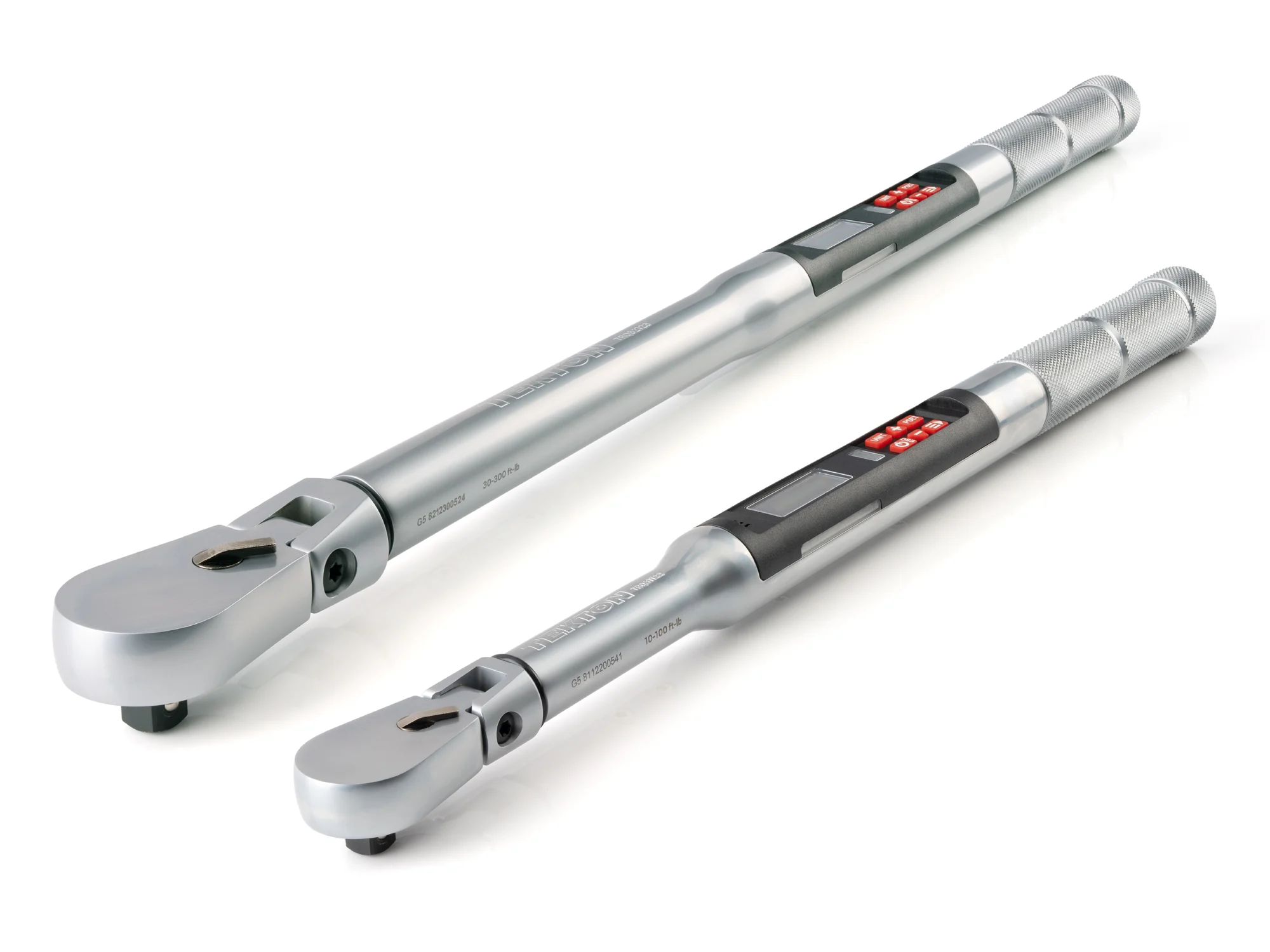 90-Tooth Flex Head Dual-Direction Electronic Torque Wrench Set (2-Piece)