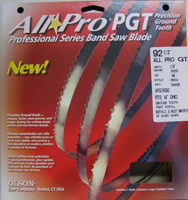 Olson 92-1/2" APG70392 All Pro PGT Premium Band Saw Blades 1/8" x .025" 14 TPI Style Regular
