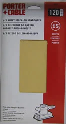 Porter Cable 1/2 Sheet, Adhesive-Backed Sanding Sheets - 120 Grit