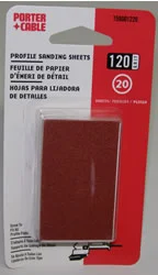Porter Cable 758001220 120 Grit PSA Profile Sanding Sheets 20 Pak
