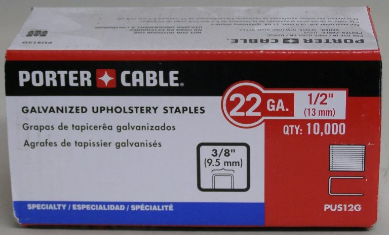 Porter Cable PUS12G 1/2"x 3/8" Crown Upholstery Staples (10,000)