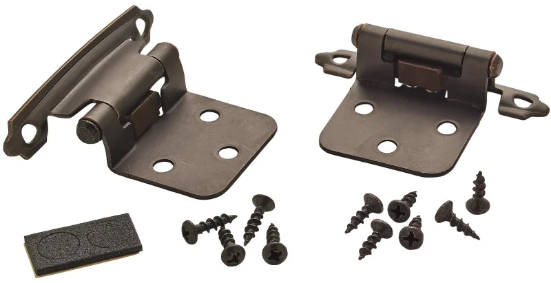 Amerock BPR3429ORB Cabinet Hinge, 2-3/4 in L x 1-3/4 in W, Steel, Oil-Rubbed Bronze, 5-Hole, Face Mounting