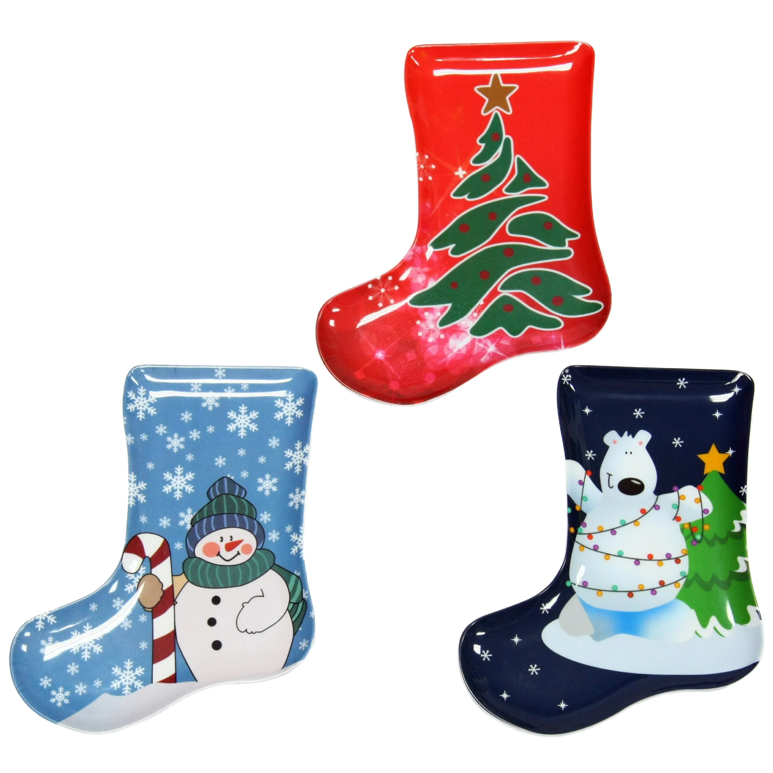 Assorted Stocking Shaped Plates