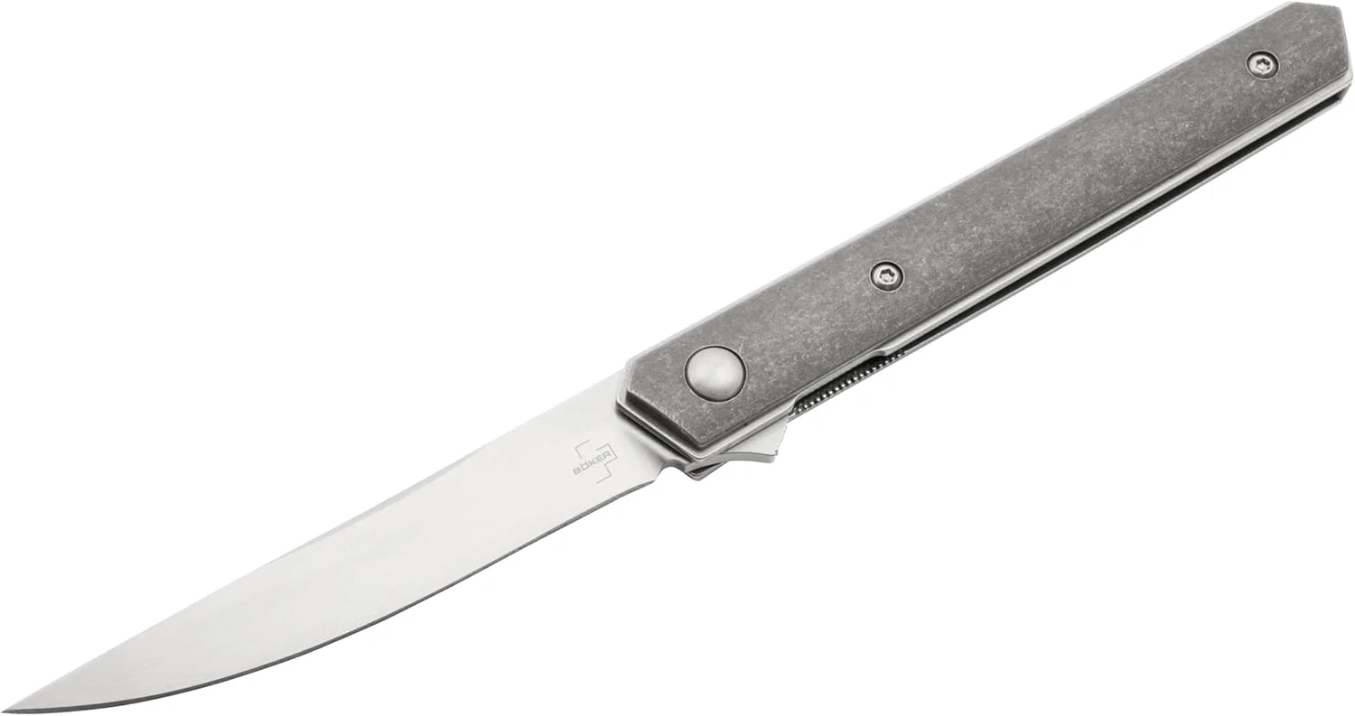 Böker Plus Kwaiken Air Mini Titan – flipper pocket knife with titanium handle scales – folding knife with VG-10 blade – small knife with clip