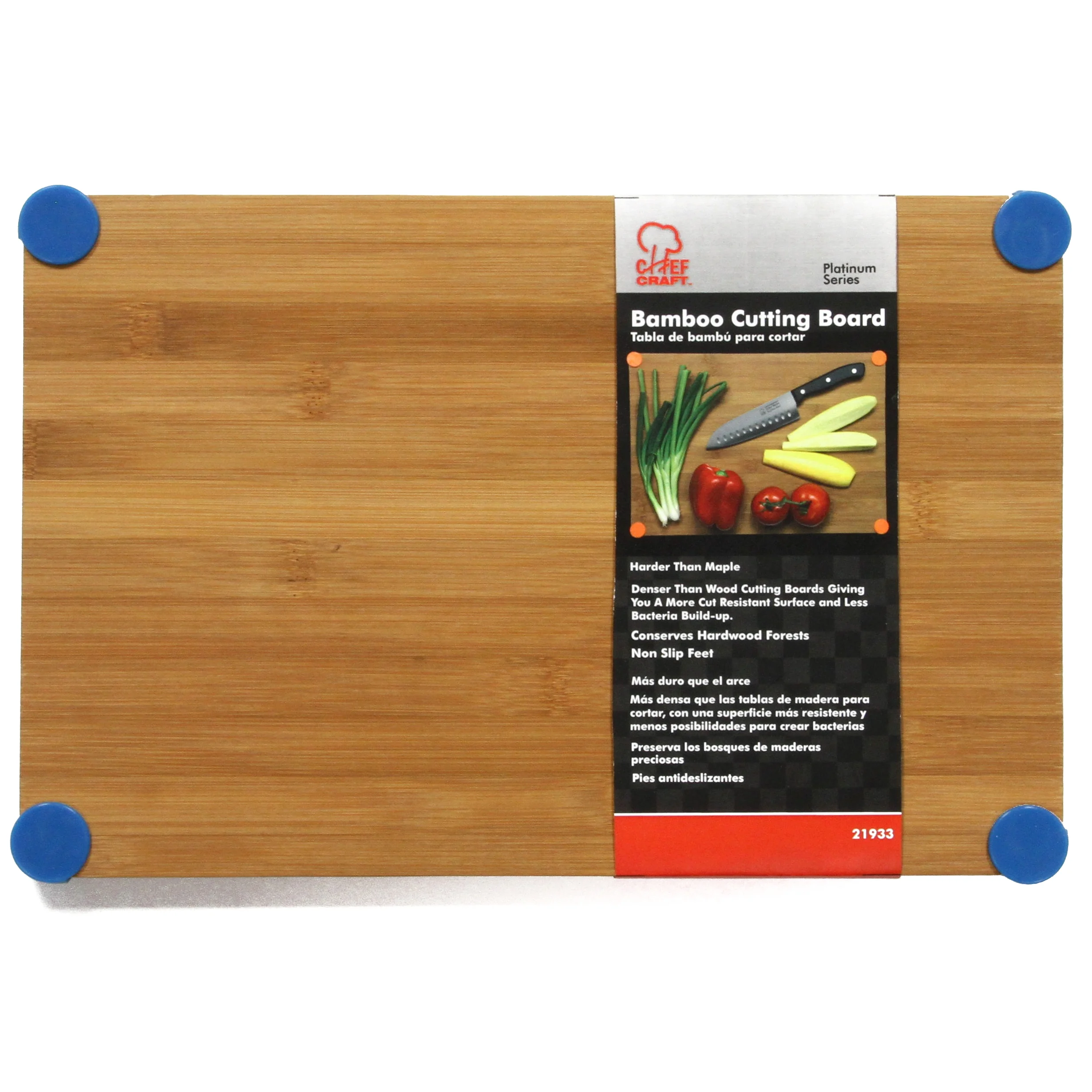 Bamboo Cutting Boardwith Silicone Feet - Smalls