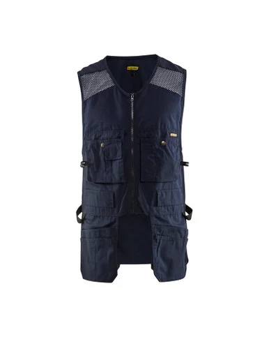 Blaklader US Utility Vest with Mesh for Carpentry Construction(Navy, XXXL)