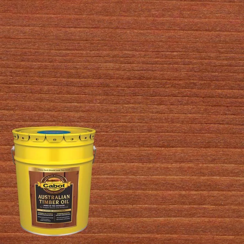 Cabot Australian Timber Oil Low VOC Transparent Jarrah Brown Oil-Based Australian Timber Oil 1 gal