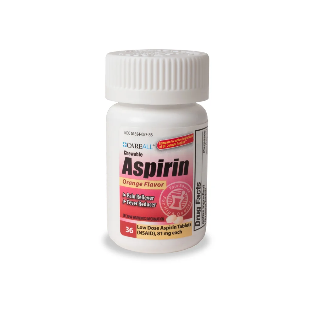 CareALL Chewable Aspirin, Orange Tabs, 36/bt