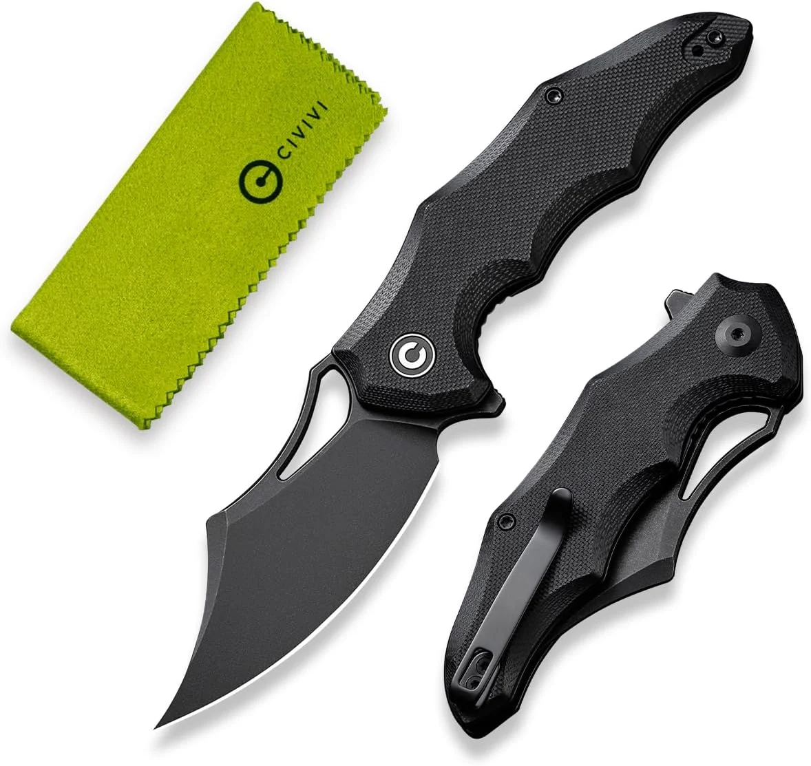 CIVIVI Chiro Pocket Knife for EDC, Folding Knife with Flipper 3.1″ 14C28N Blade G10 Handle, Utility Knife for Men Women C23046-1