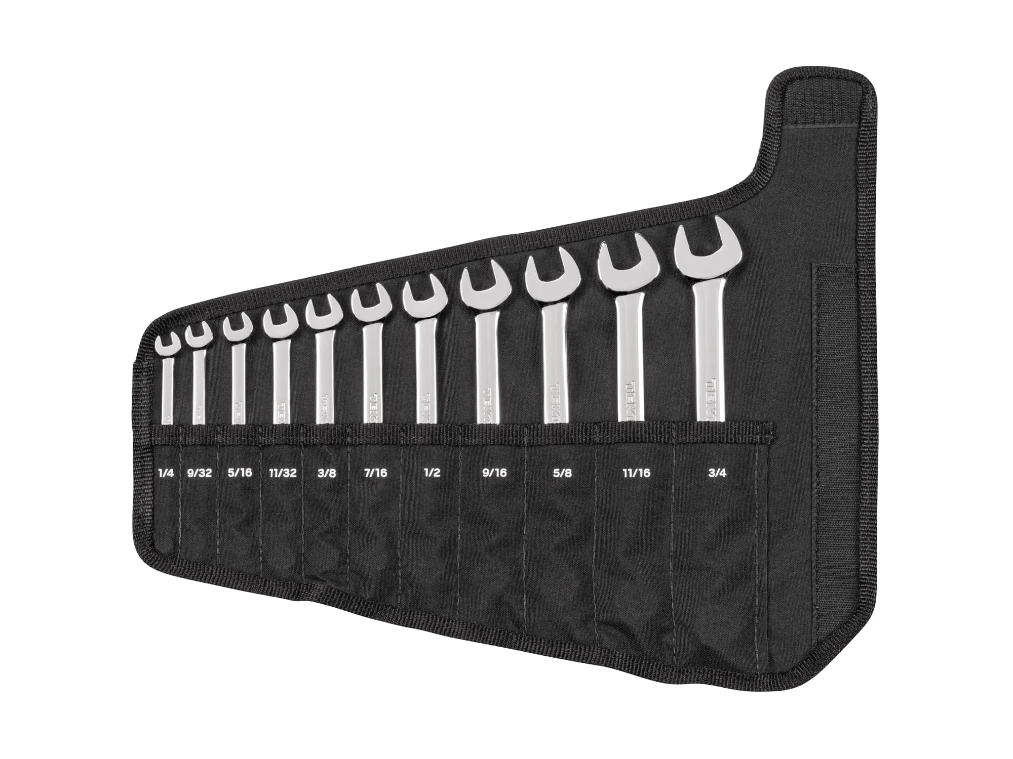 Combination Wrench Set with Roll (11-Piece)