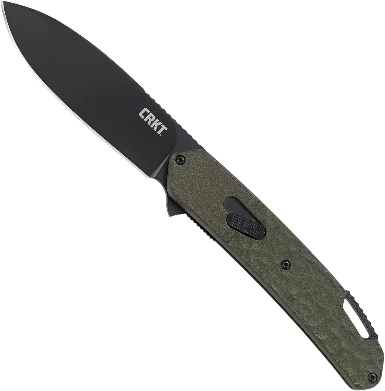 CRKT Bona Fide EDC Folding Pocket Knife: 1.4116 Steel, Take Apart Field Strip, Black Drop Point Blade, Flipper Open, Liner Lock, Green Aluminum Handle, Low Profile Pocket Clip K542GKP