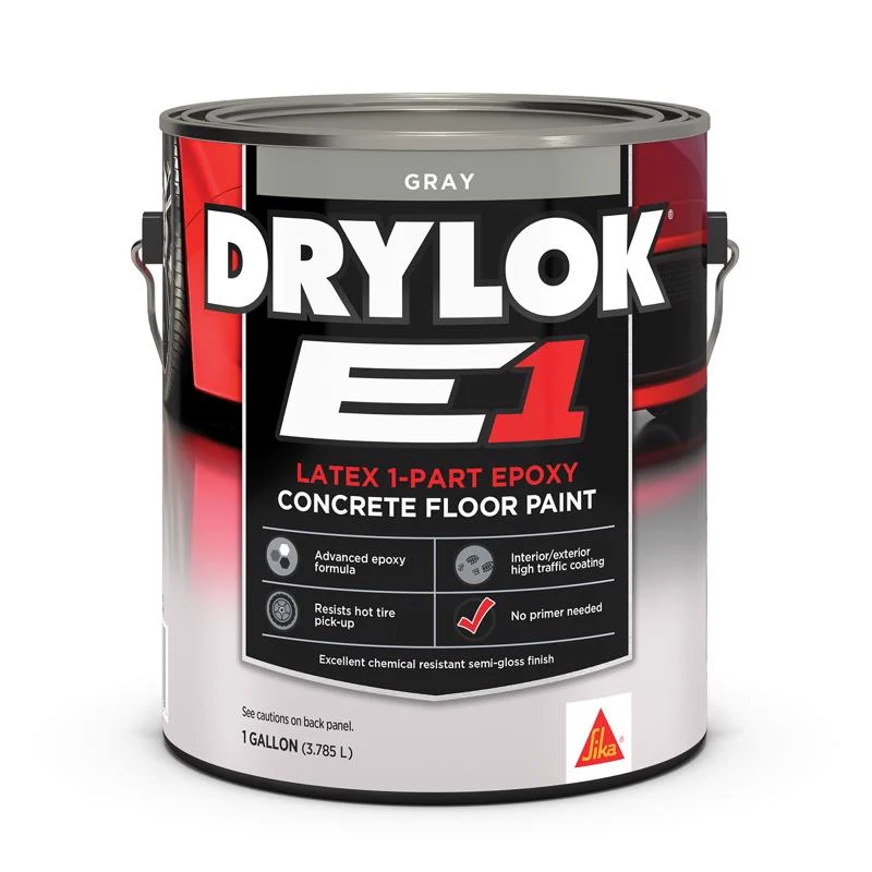 Drylok E1 Semi-Gloss Gray Acrylic Epoxy Blend Epoxy Floor Paint 1 gal