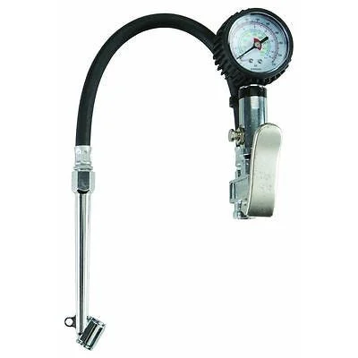 Dual Chuck Tire Inflator with Dial Gauge for Air Compressor Dually Semi Truck