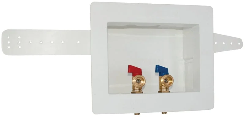 Eastman 60245 Washing Machine Outlet Box, Brass, 1/2, 3/4 in