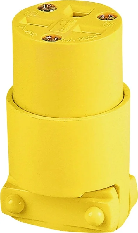 Eaton 4227-BOX Electrical Connector, 2-Pole, 15 A, 250 V, Screw, NEMA: NEMA 6-15, Yellow