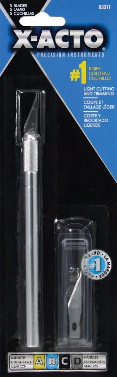 Elmer’s X-ACTO X3311 N0. 1 Precision Knife With 5 No. 11 Blades, #1 Knife