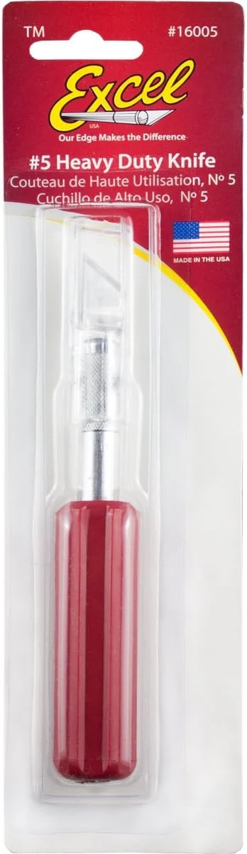 Excel Blades K5 Heavy Duty Hobby Knife with Safety Cap, Hexagonal Plastic Grip Handle