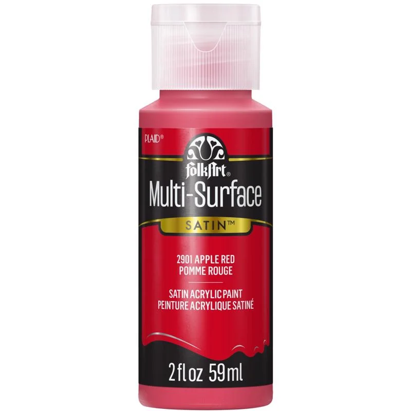 FolkArt Satin Apple Red Hobby Paint 2 oz
