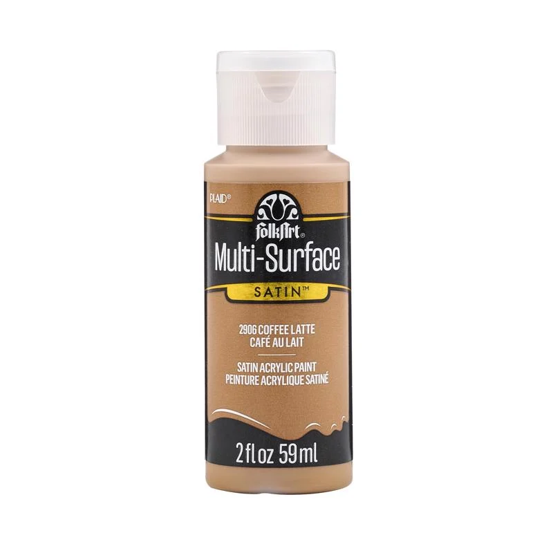 FolkArt Satin Coffee Latte Hobby Paint 2 oz